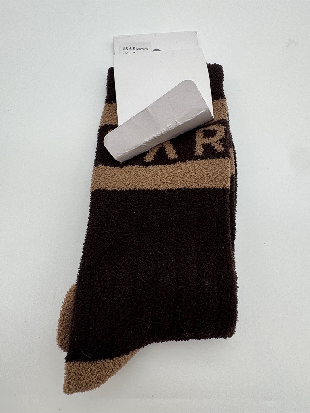 Varley Spencer socks brown new small medium